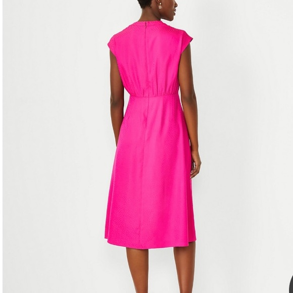 Petite Paloma Dot Mock Neck Flare Dress - Picture 2 of 3